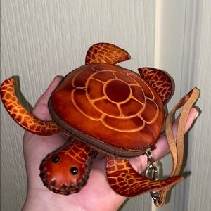 Turtle shaped coin purse/ wristlet